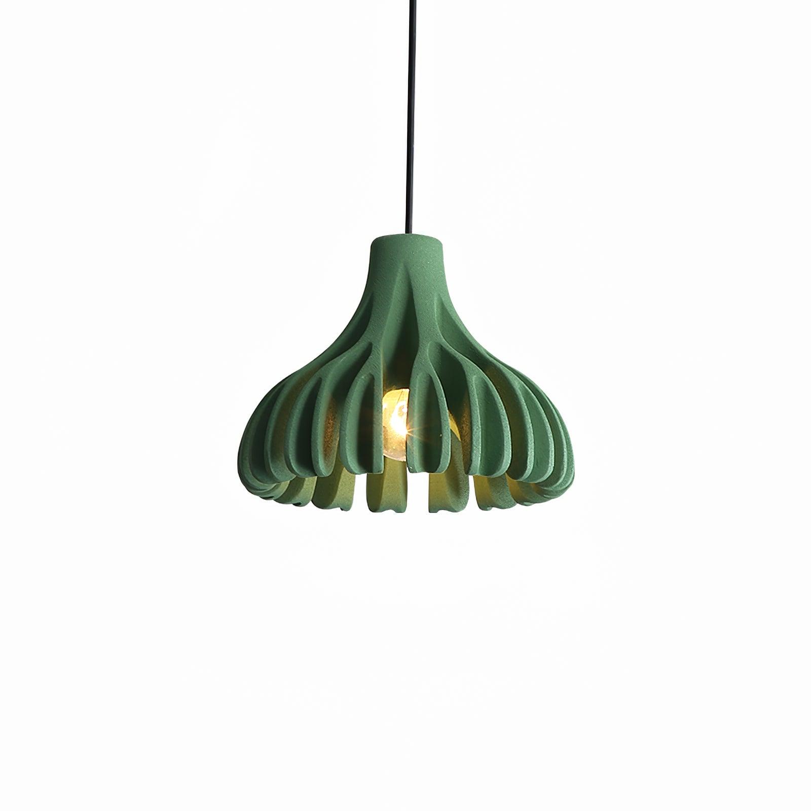 Coral Resin Pendant Lamp ? 7.1″ x H 5.5″/ Dia 18cm x H 14cm / Green Pendant light