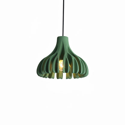 Coral Resin Pendant Lamp ? 7.1″ x H 5.5″/ Dia 18cm x H 14cm / Green Pendant light