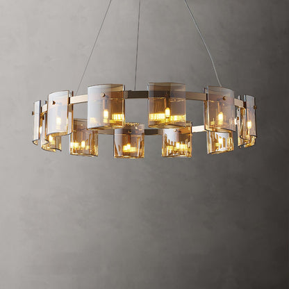 Corlota Chandelier ? 39.3″ x H 3.3″ / Dia 100cm x H 8.3cm / Gold Chandelier
