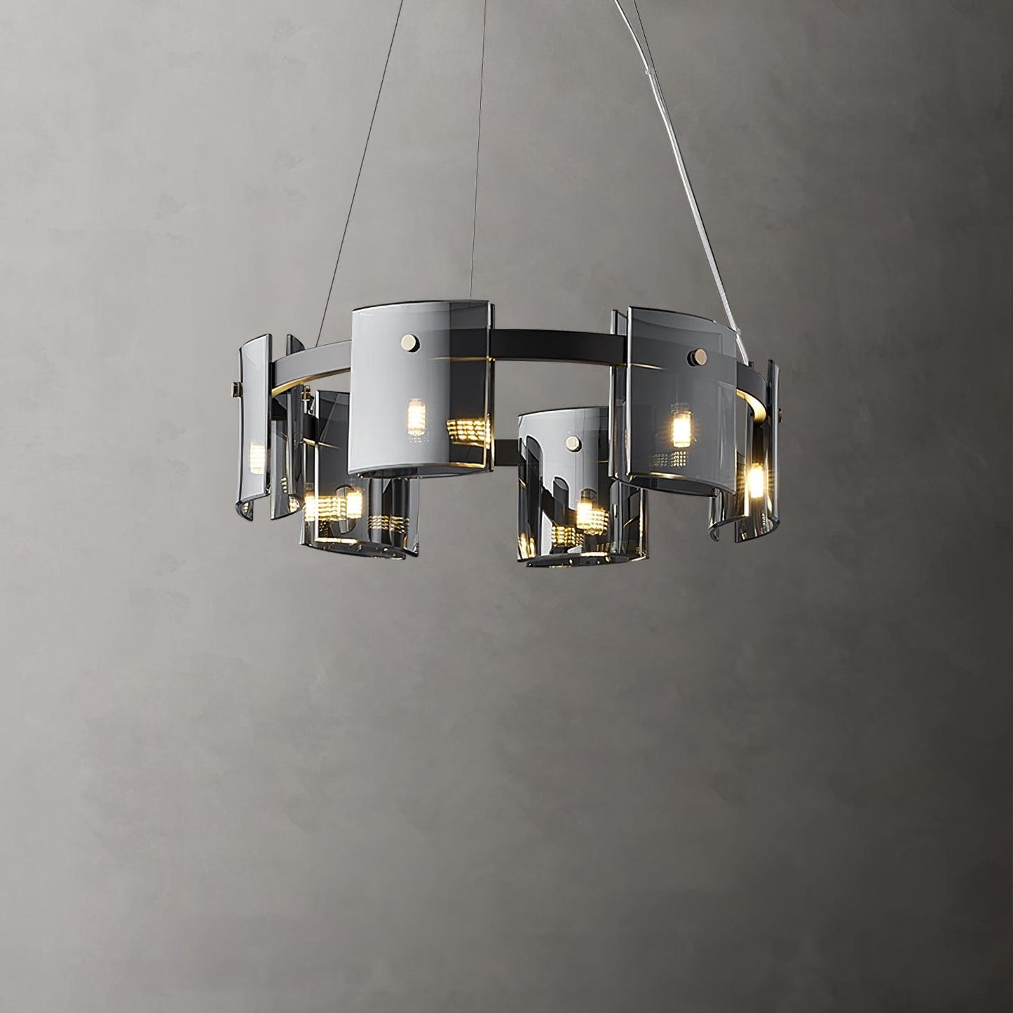 Corlota Chandelier ? 23.6″ x H 3.3″ / Dia 60cm x H 8.3cm / Black Chandelier