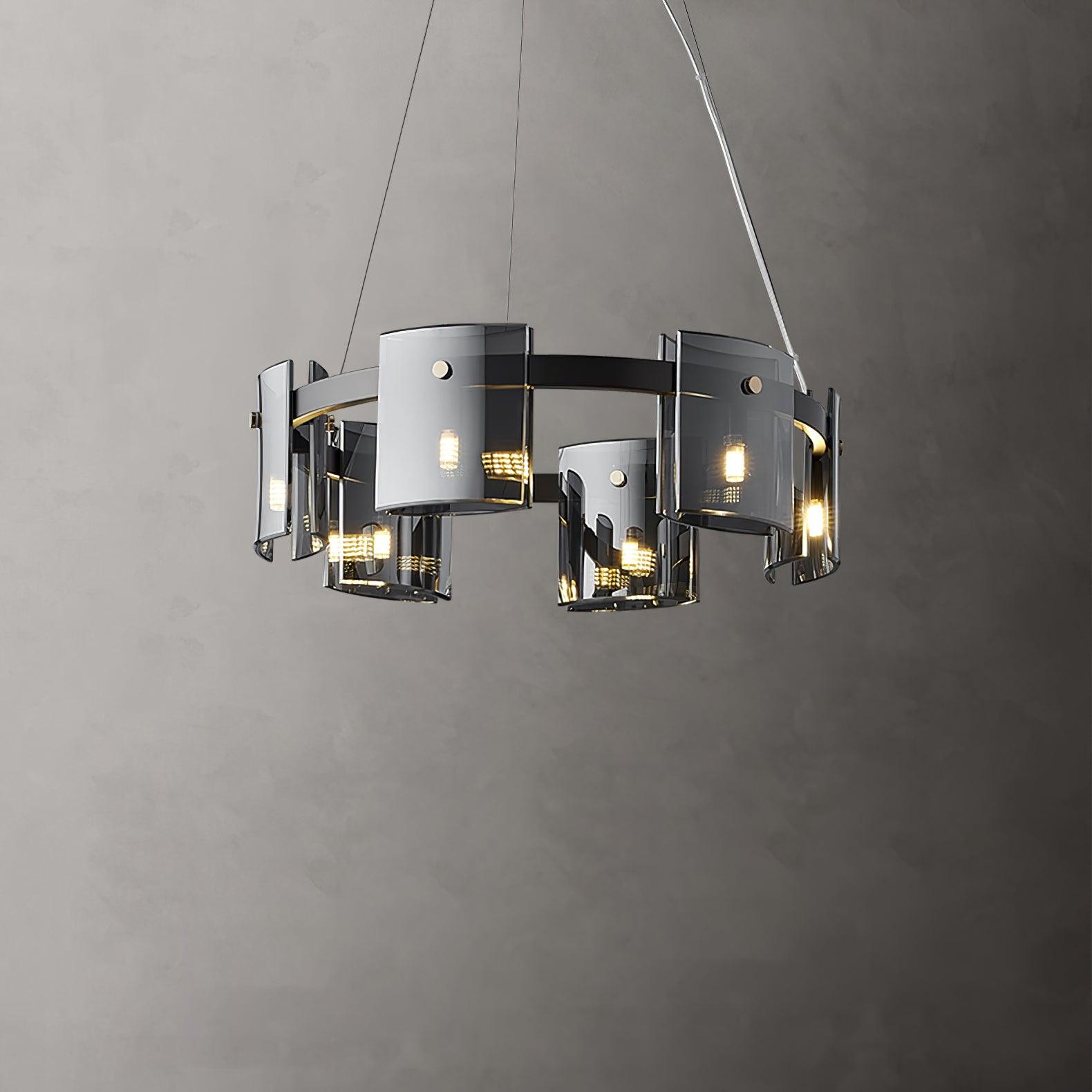 Corlota Chandelier ? 23.6″ x H 3.3″ / Dia 60cm x H 8.3cm / Black Chandelier
