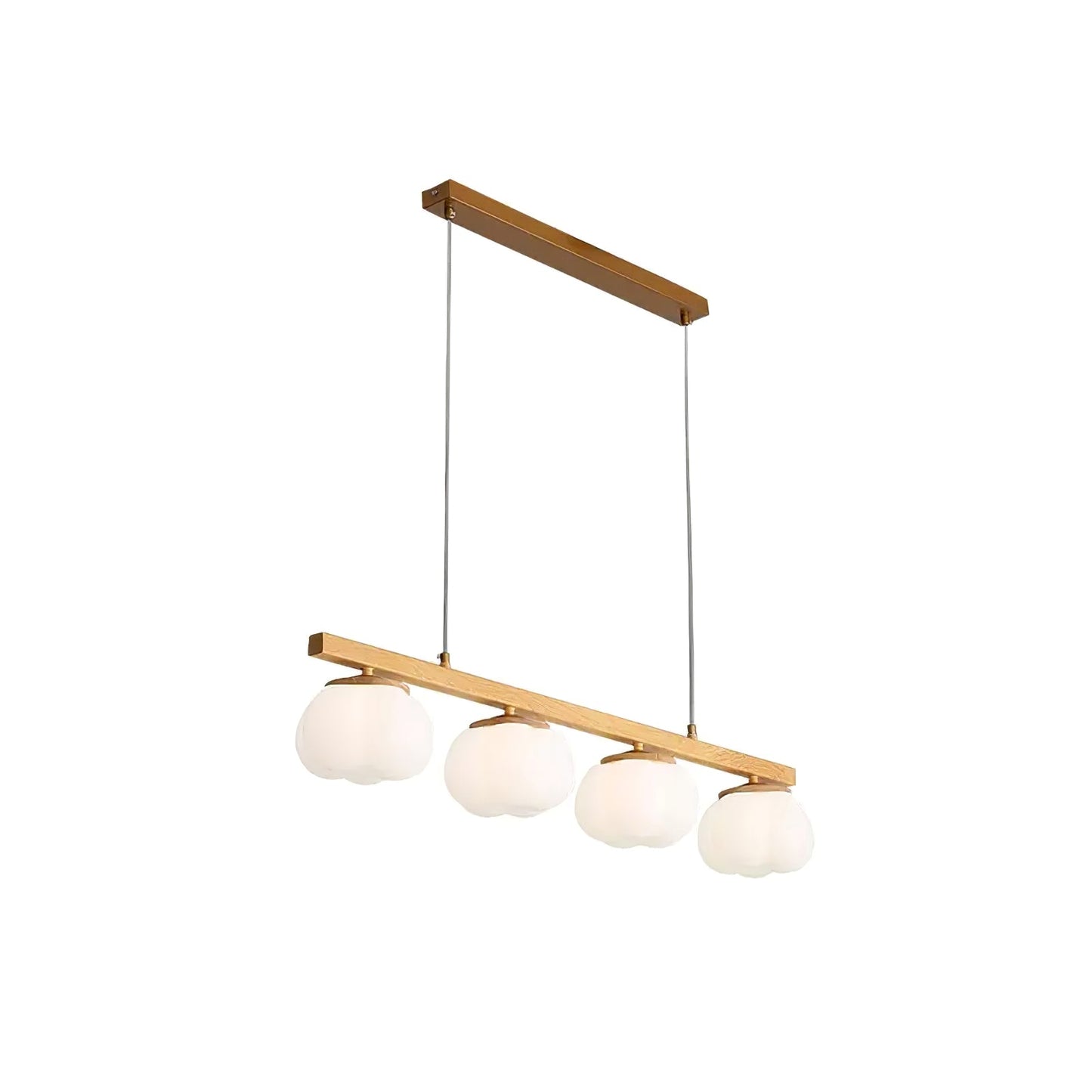 Cotton Balls Chandelier 4 Lamps ? 37.4″ x H 4.7″ / Dia 95cm x H 12cm / Gold & Wood color & White Chandelier