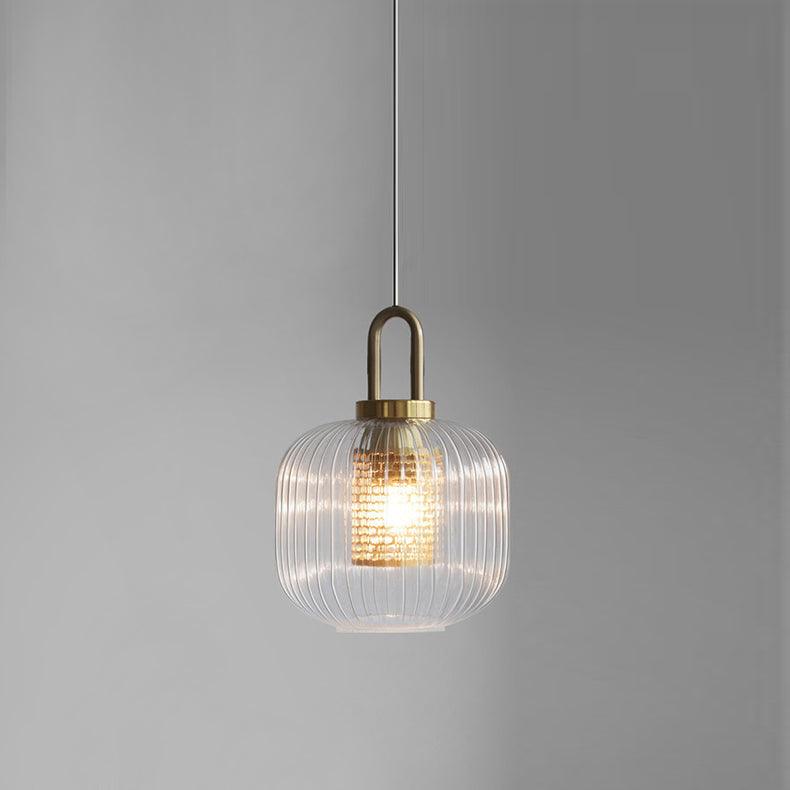 Covent Pendant Light Dia 7.1″ x H 5.5″ / Dia 18cm x H 14cm / Gold + Clear Pendant light