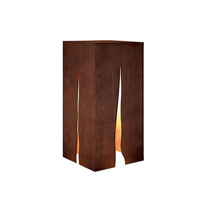 Crack Cube Outdoor Light Dia 11.8″ x H 23.6″ / Dia 30cm x H 60cm / Rust Color / Warm Light Table lamp