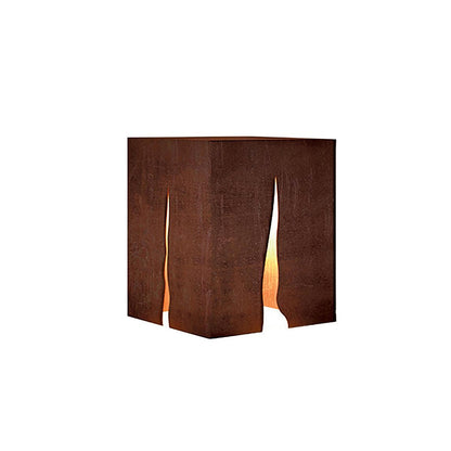 Crack Cube Outdoor Light Dia 11.8″ x H 11.8″ / Dia 30cm x H 30cm / Rust Color / Warm Light Table lamp