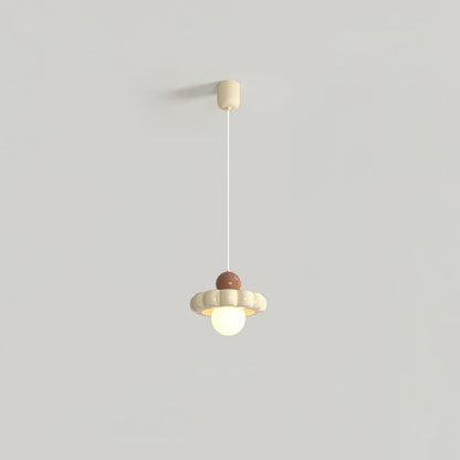 Cream Cloud Pendant Lamp Dia 7.3″ x H 4.3″ / Dia 18.5cm x H 11cm / Milk coffee + Coffee Pendant light