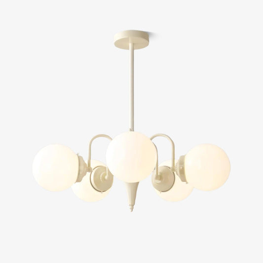 Cream Glass Ball Chandelier Chandelier