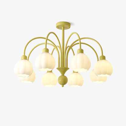 Cream Pumpkin Ball Chandelier Chandelier