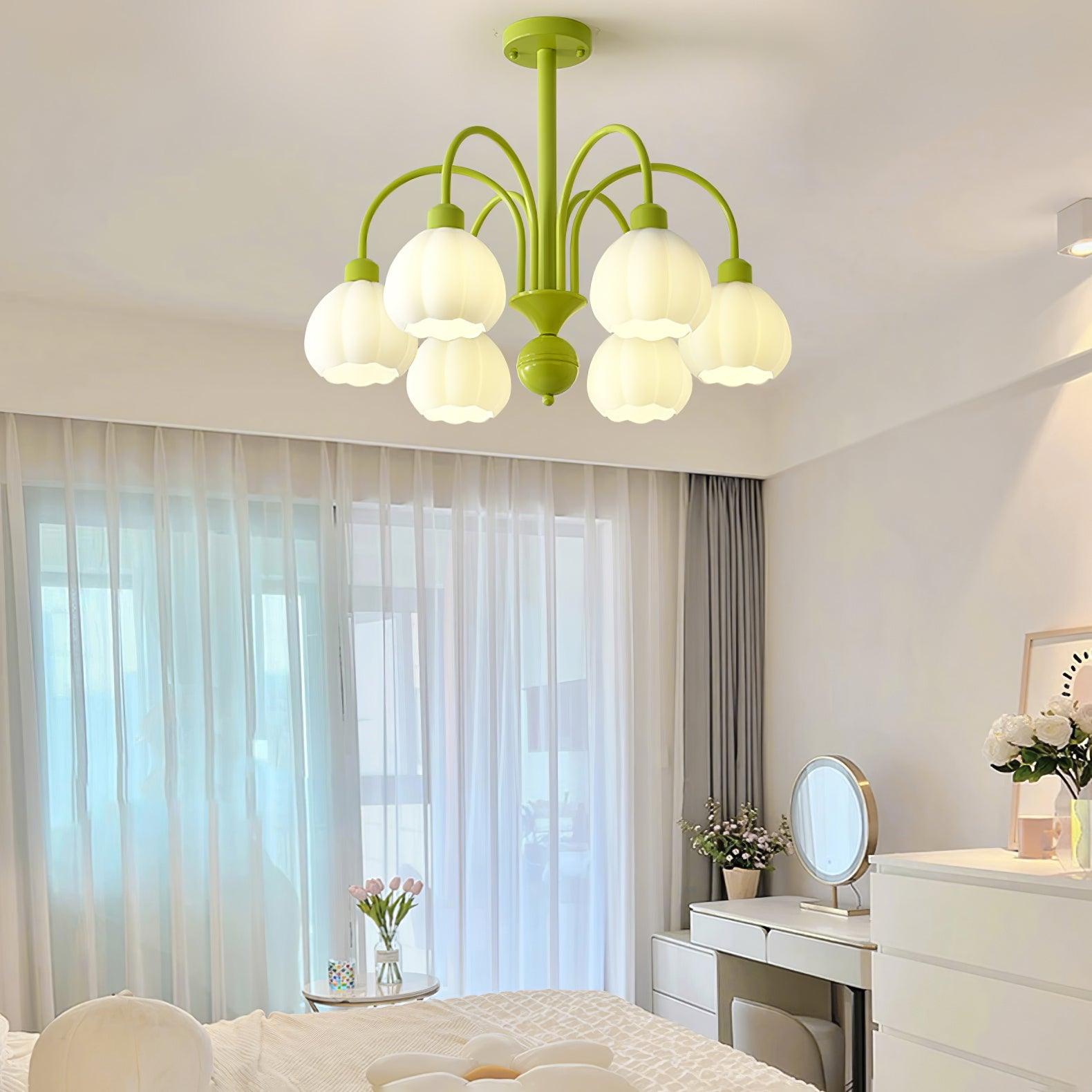 Cream Pumpkin Ball Chandelier Chandelier
