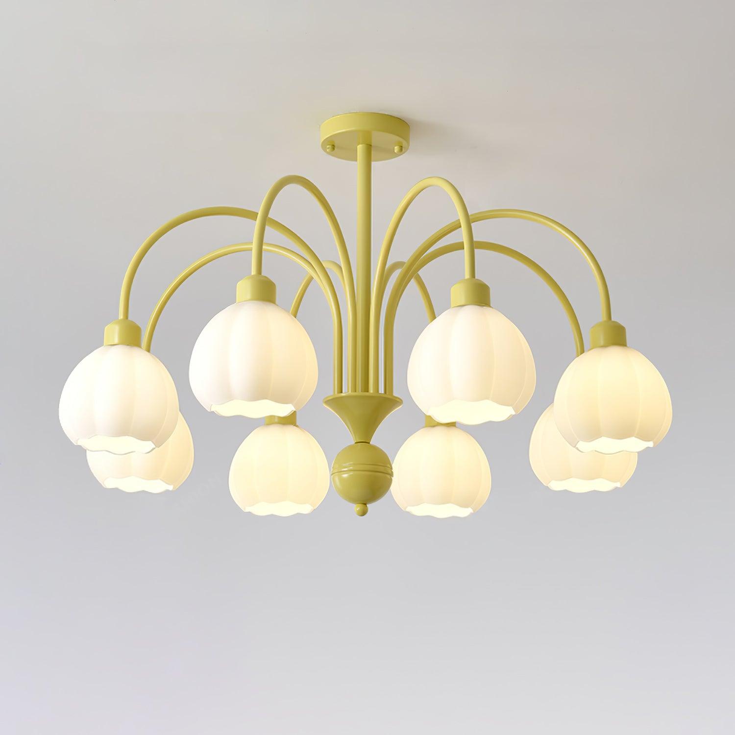Cream Pumpkin Ball Chandelier Chandelier