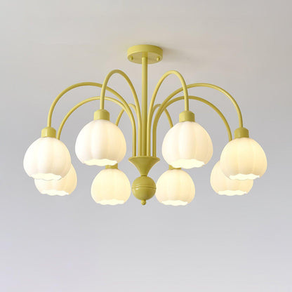 Cream Pumpkin Ball Chandelier Chandelier