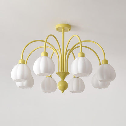 Cream Pumpkin Ball Chandelier Chandelier