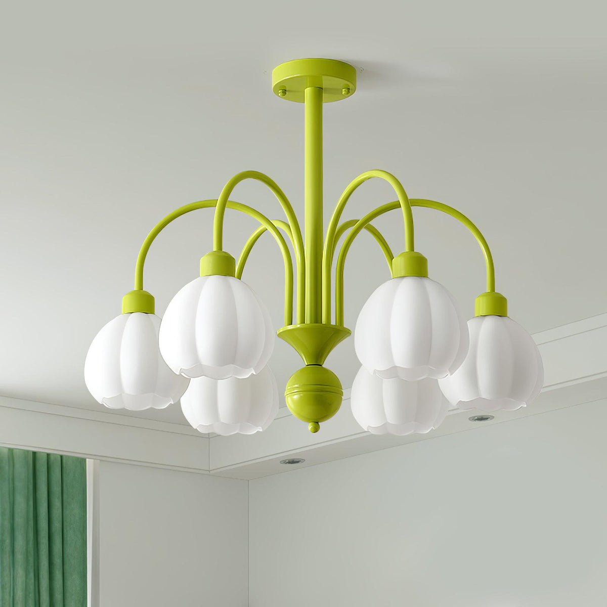 Cream Pumpkin Ball Chandelier Chandelier