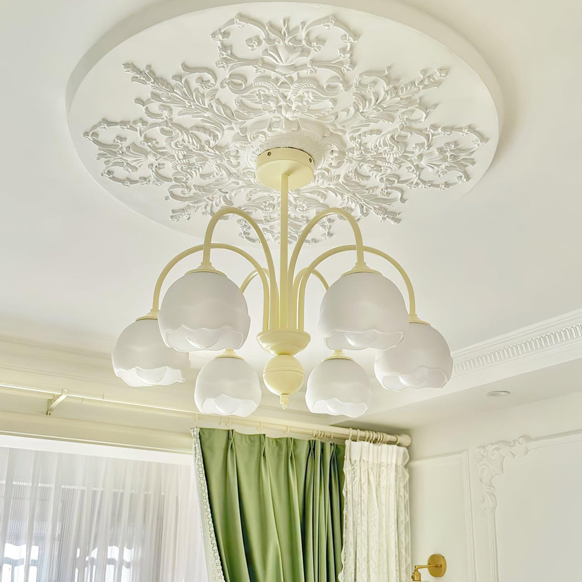 Creamy Glass Chandelier Chandelier