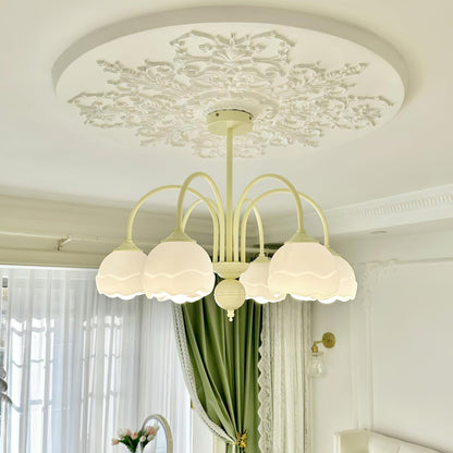 Creamy Glass Chandelier Chandelier