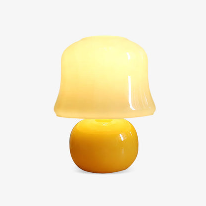 Creamy Mushroom Table Lamp ? 8.7″ x H 11.4″ / Dia 22cm x H 29cm / Yellow & Creamy / US plug Table lamp