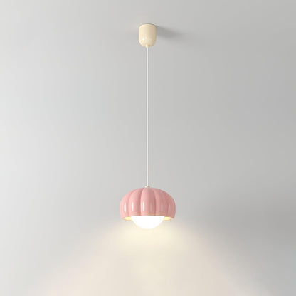 Creamy Pumpkin Pendant Light ? 6.7″ x H 3.7″ / Dia 17cm x H 9.5cm / Orange Pendant light