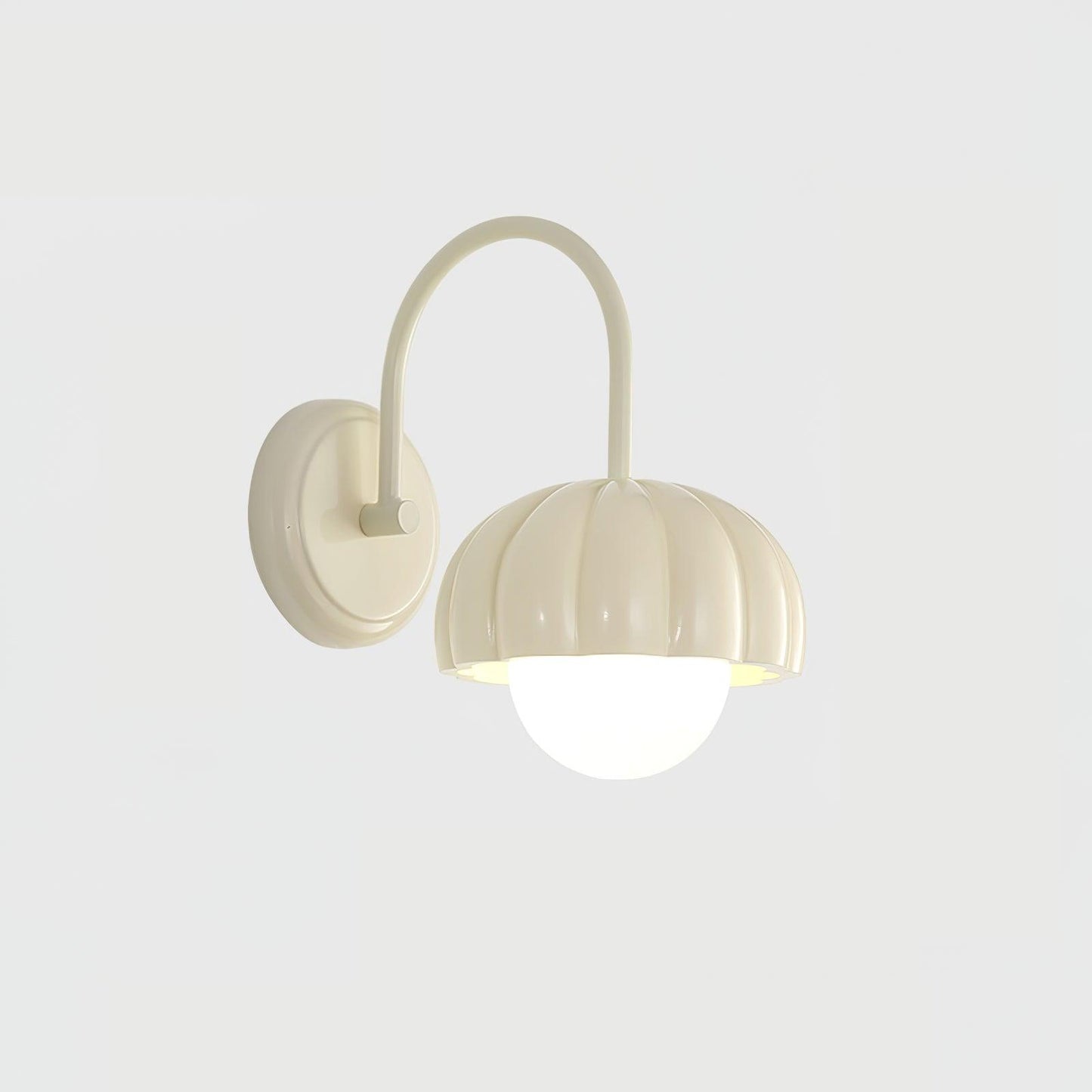 Creamy Pumpkin Wall Light ? 6.7″ x H 10.6″ / Dia 17cm x H 27cm / Creamy White Wall lamp