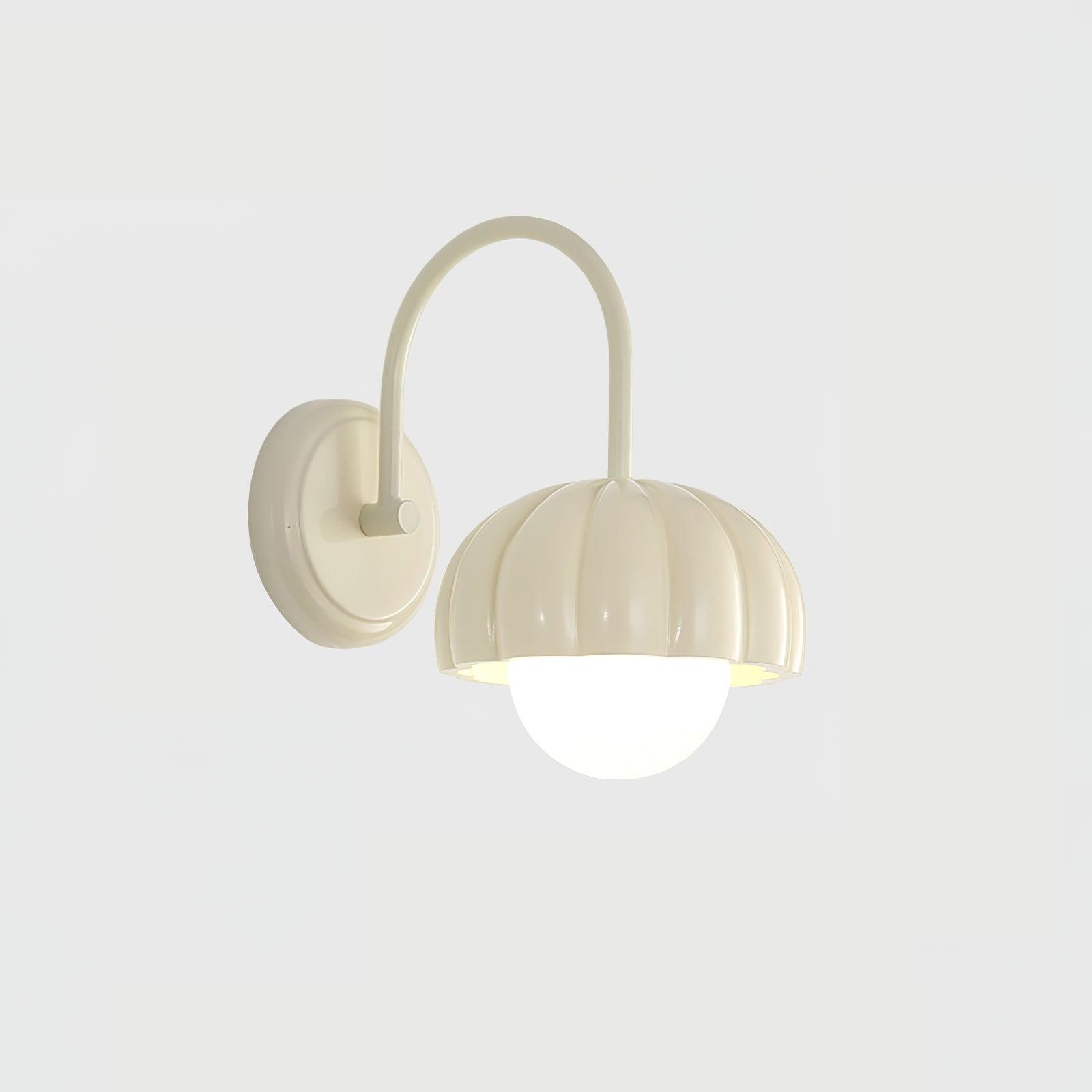 Creamy Pumpkin Wall Light ? 6.7″ x H 10.6″ / Dia 17cm x H 27cm / Creamy White Wall lamp