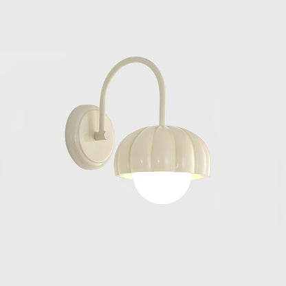 Creamy Pumpkin Wall Light ? 6.7″ x H 10.6″ / Dia 17cm x H 27cm / Creamy White Wall lamp