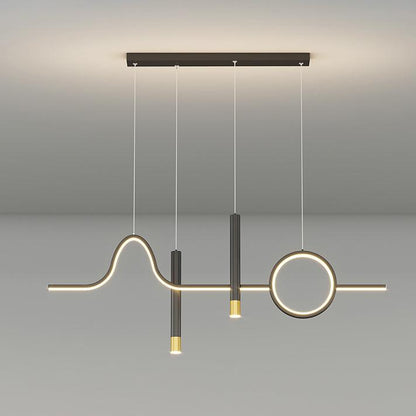 Creative LED Chandelier ? 39.3″ x H 39.3″/ Dia 100cm x H 100cm / Black / Warm White Chandelier