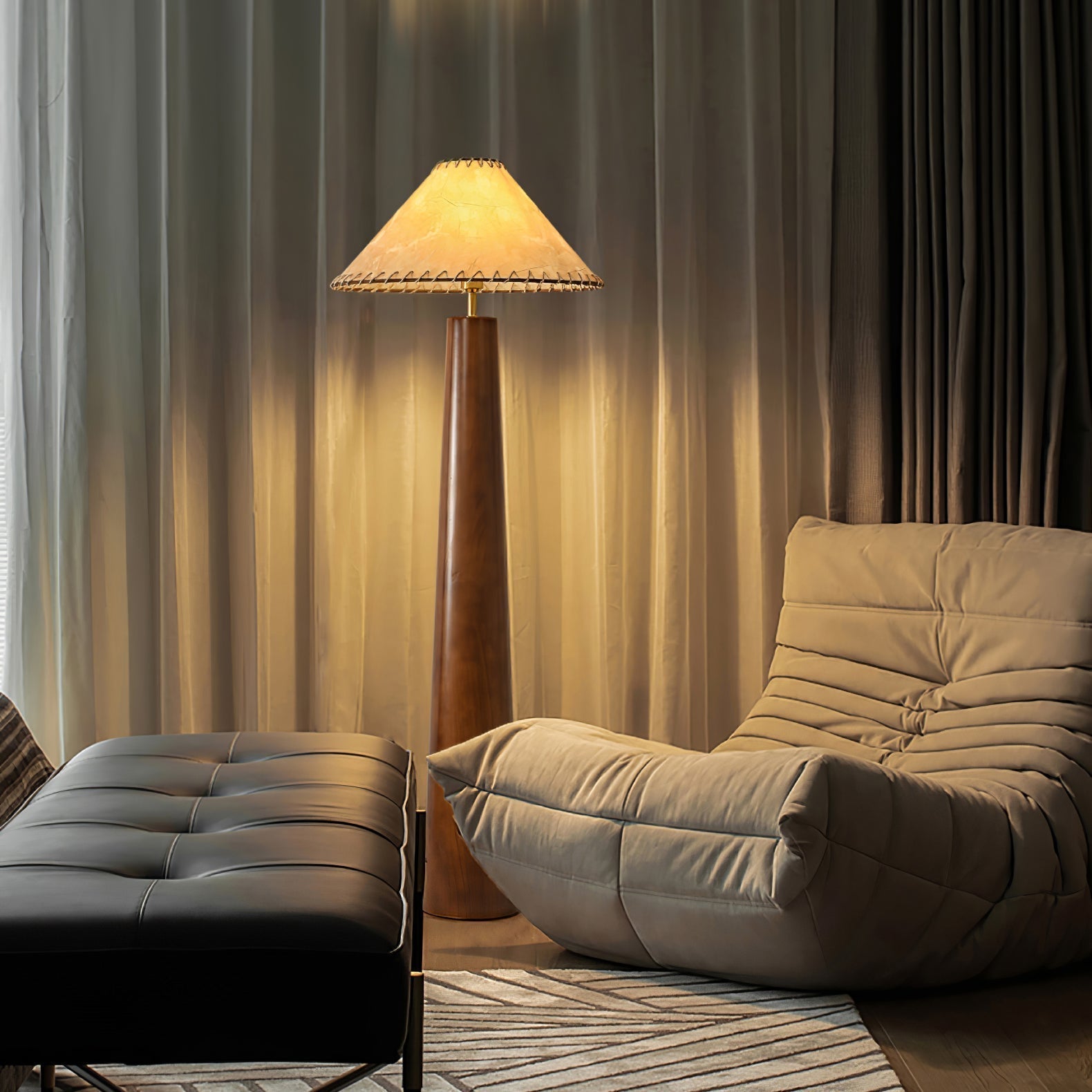 Crestview Paper Column Floor Lamp Floor lamp