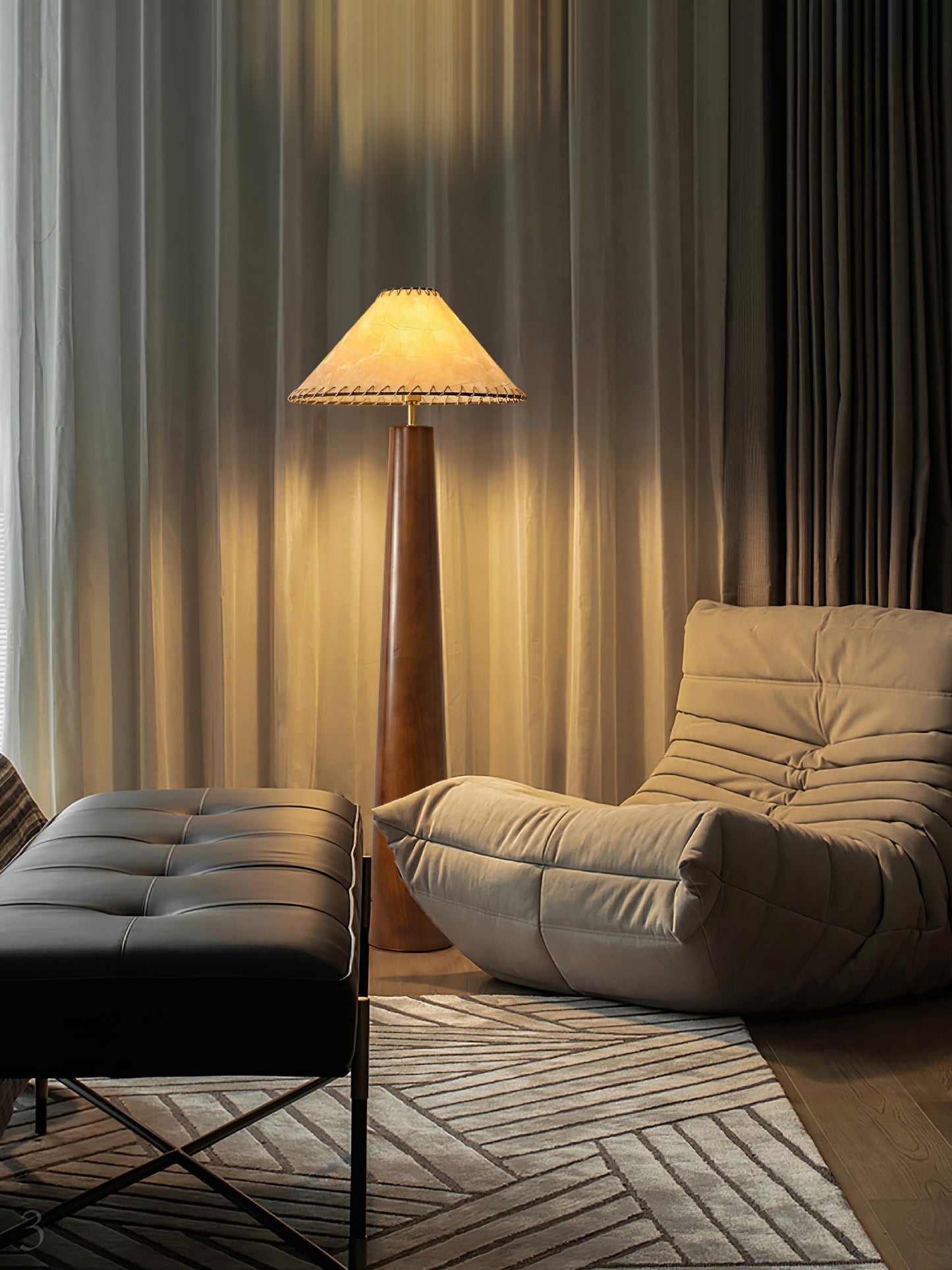 Crestview Paper Column Floor Lamp Floor lamp