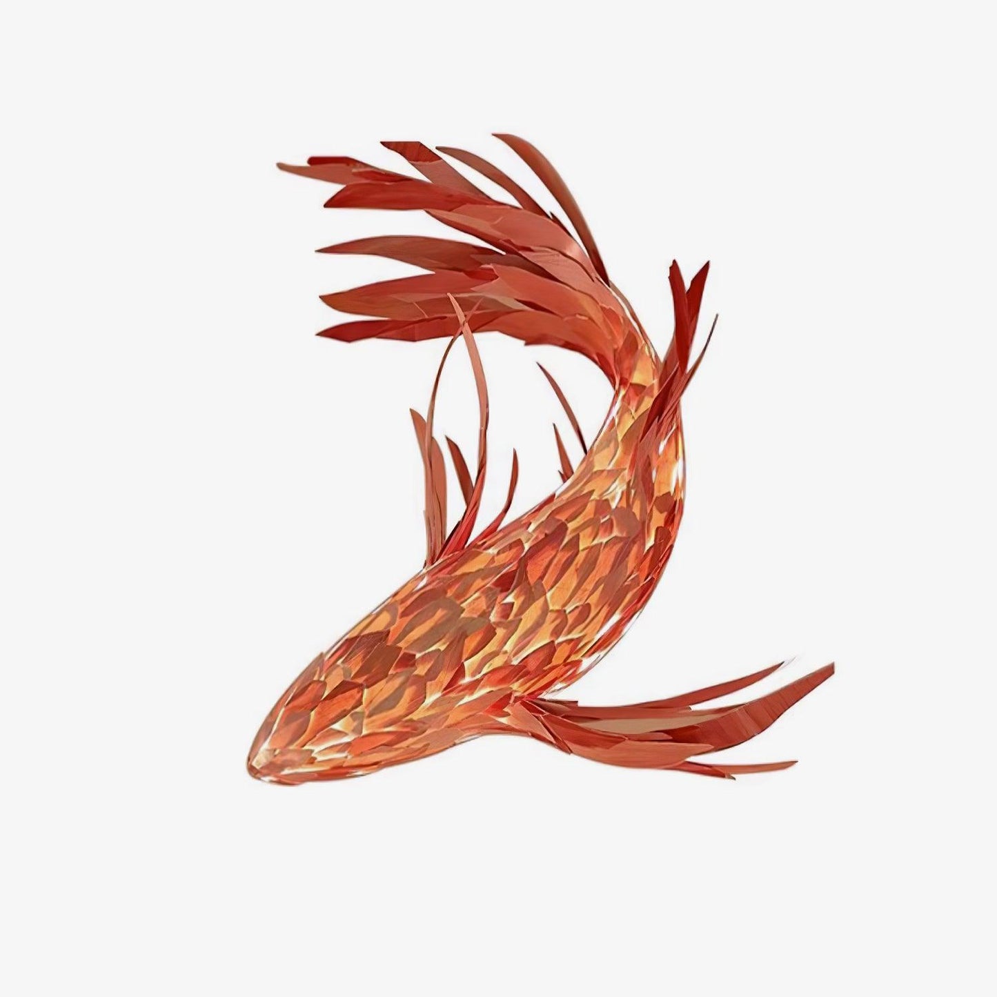 Crimson Swirl Koi Chandelier L 137.8″ / L 350cm / Red / Warm Light Chandelier