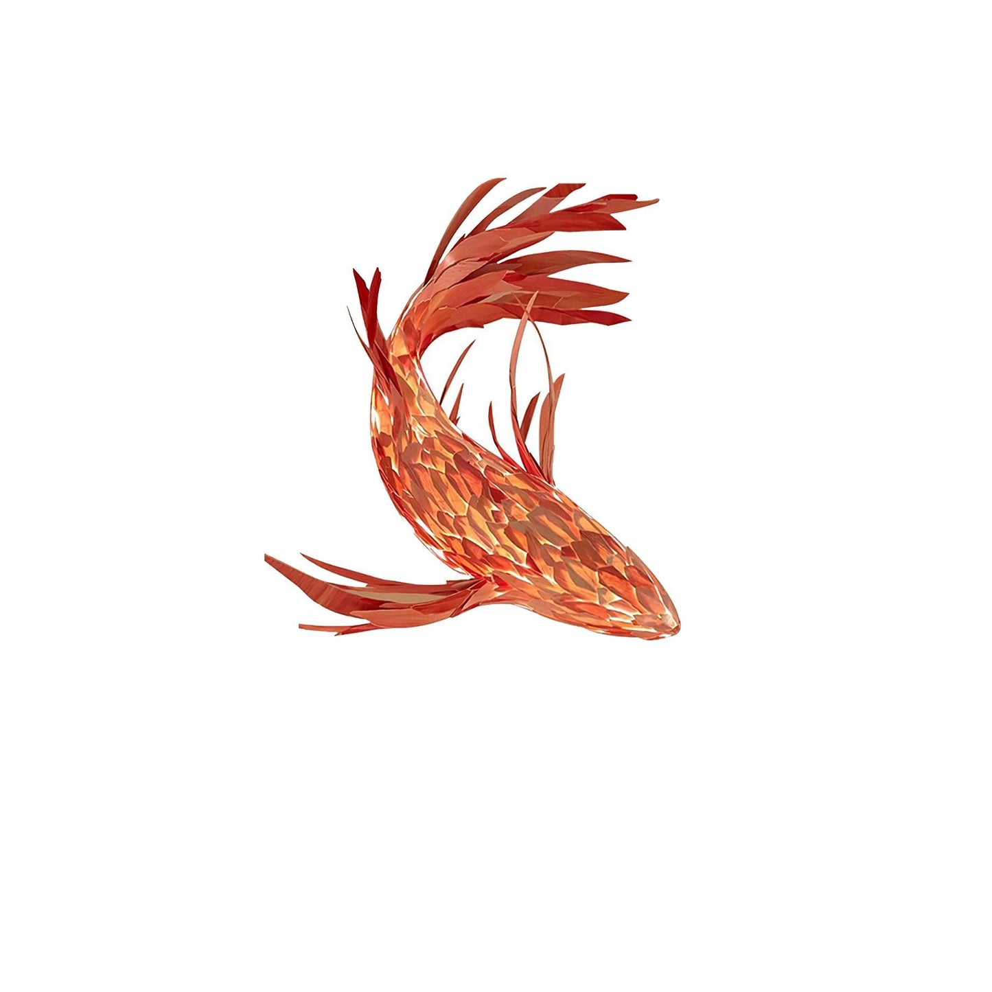Crimson Swirl Koi Chandelier L 59.1″ / L 150cm / Red / Warm Light Chandelier