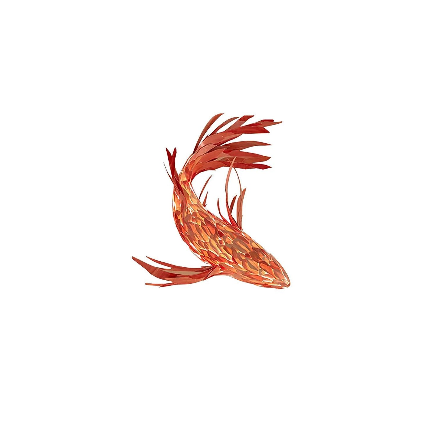Crimson Swirl Koi Chandelier L 27.6″ / L 70cm / Red / Warm Light Chandelier