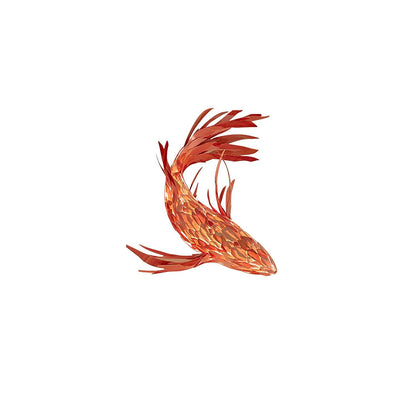 Crimson Swirl Koi Chandelier L 27.6″ / L 70cm / Red / Warm Light Chandelier