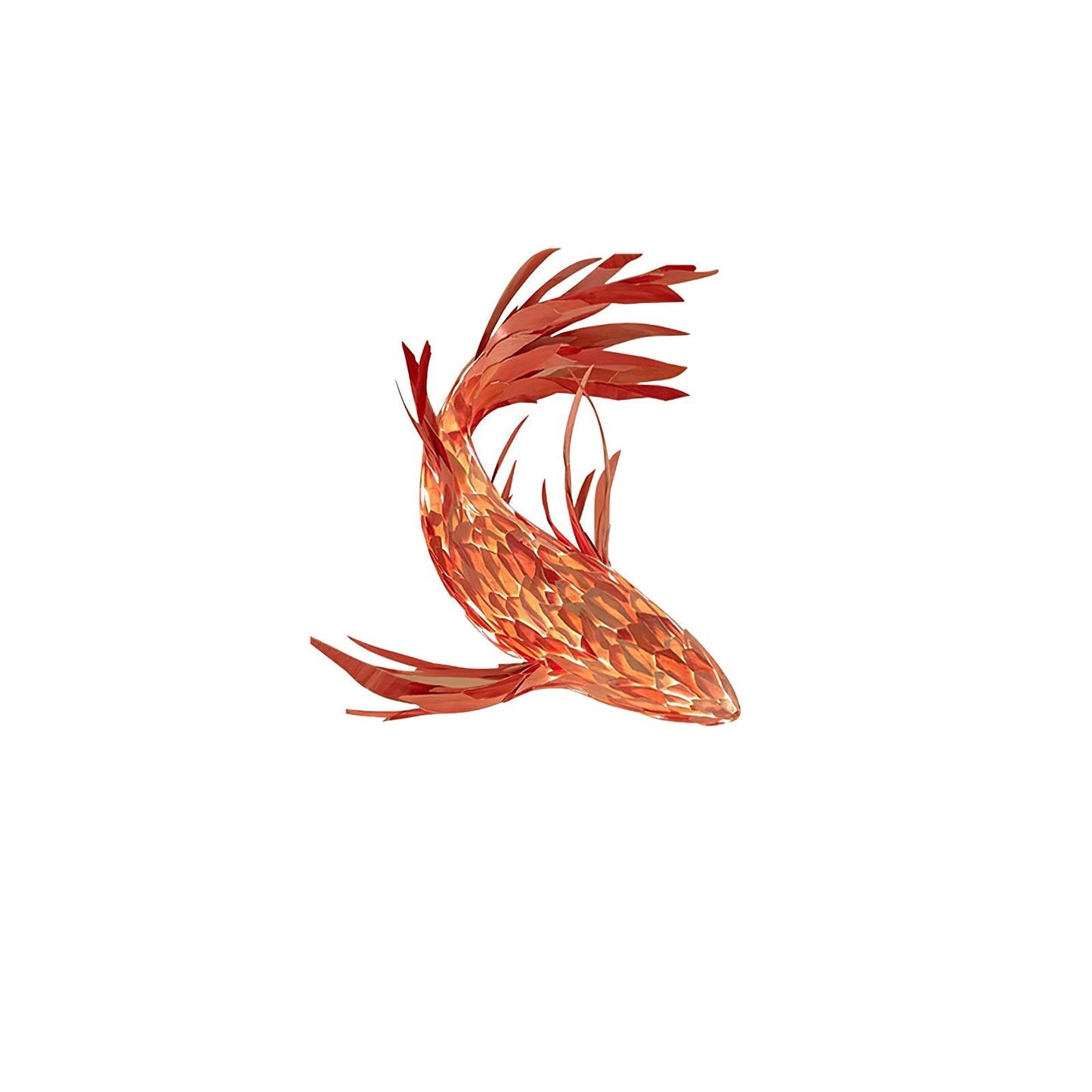 Crimson Swirl Koi Chandelier L 31.5″ / L 80cm / Red / Warm Light Chandelier