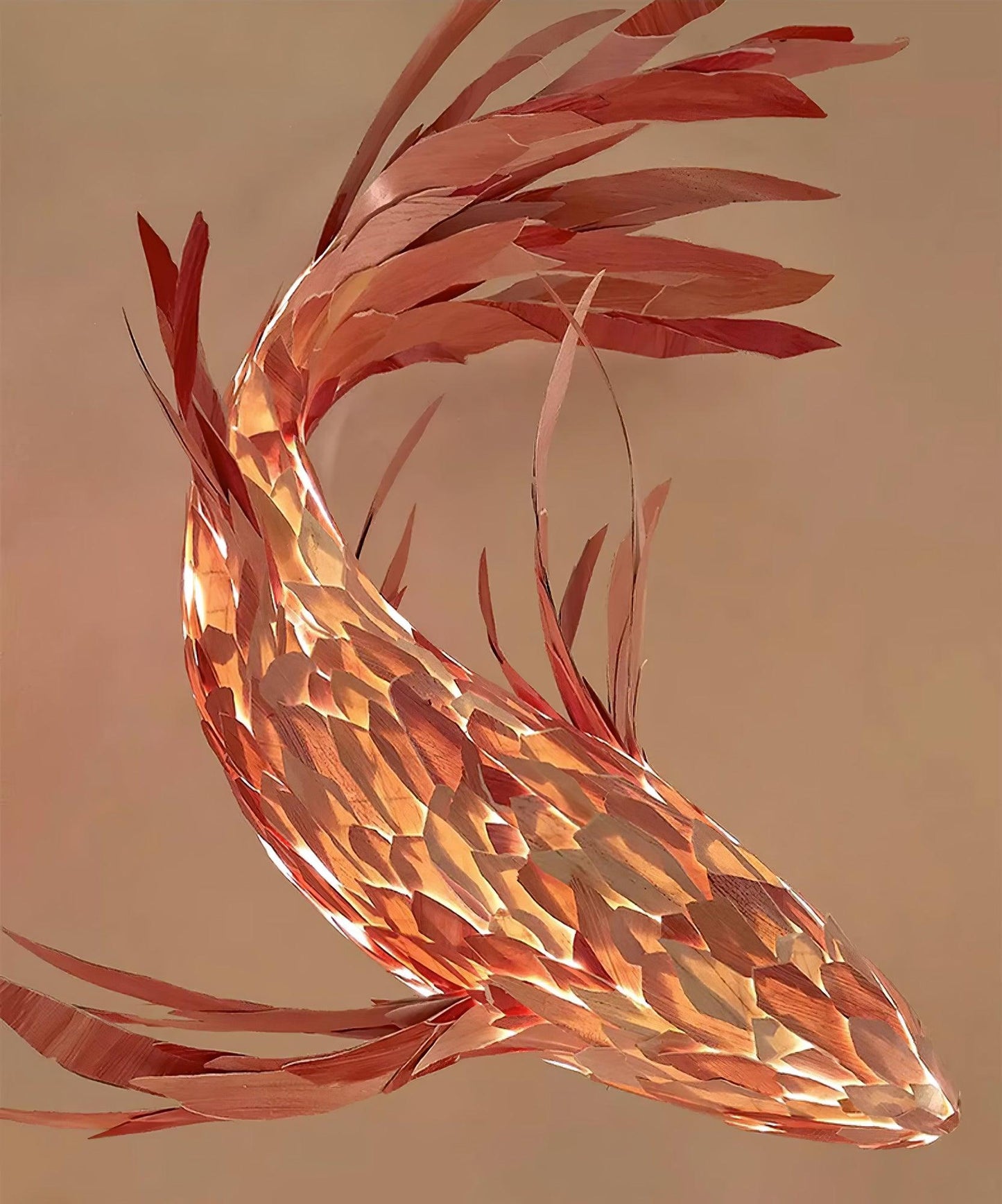 Crimson Swirl Koi Chandelier Chandelier