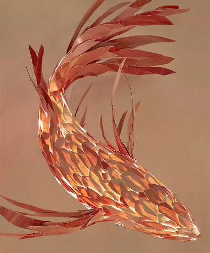 Crimson Swirl Koi Chandelier Chandelier