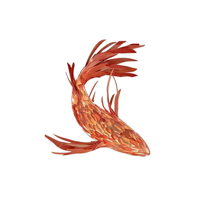Crimson Swirl Koi Chandelier L 118.1″ / L 300cm / Red / Warm Light Chandelier