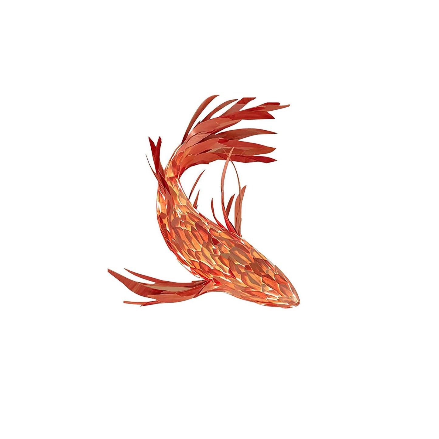 Crimson Swirl Koi Chandelier L 70.9″ / L 180cm / Red / Warm Light Chandelier