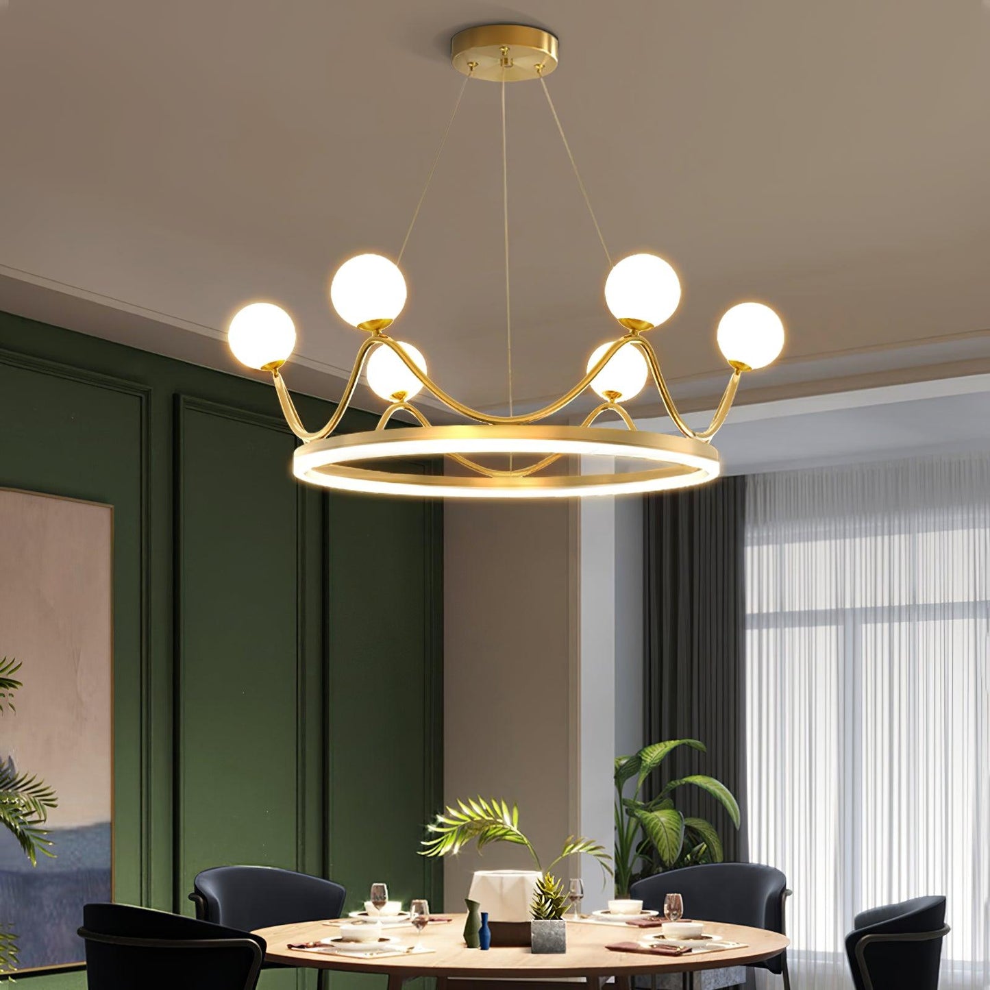 Crown Brass Chandelier Chandelier