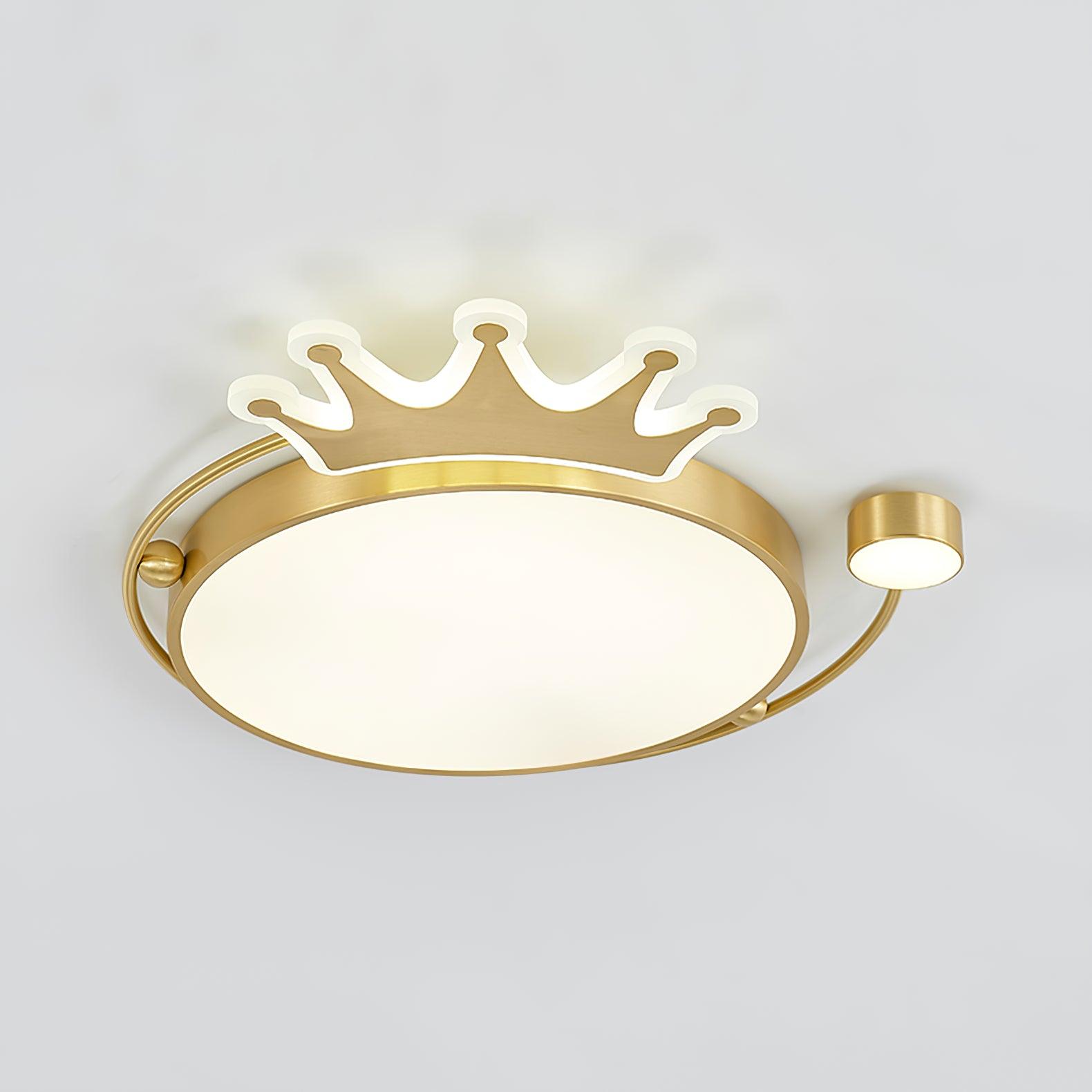 Crown Ceiling Light ? 18.9″ x H 1.6″ / Dia 48cm x H 4cm / Brass / Warm Light Ceiling lamp