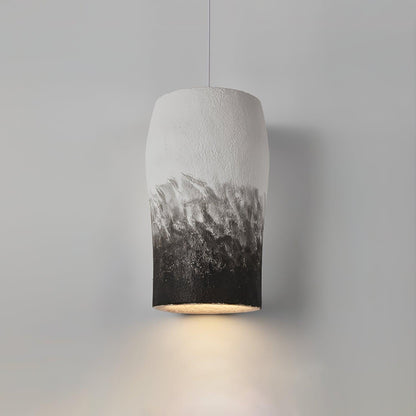 Crust Thin Pendant Lamp Dia 10.6″ x H 20.9″ / Dia 40cm x H 52cm / Grey & black Pendant light