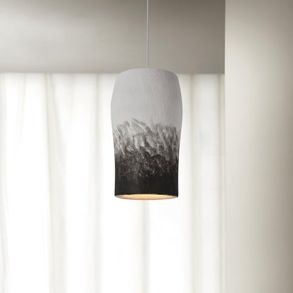 Crust Thin Pendant Lamp Dia 10.6″ x H 20.9″ / Dia 27cm x H 53cm / Grey & black Pendant light