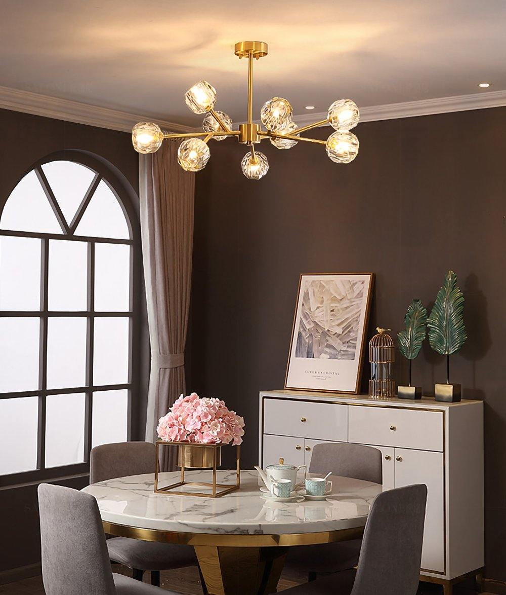 Crystal Ball Round Cluster Chandelier Chandelier