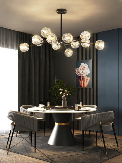 Crystal Ball Round Cluster Chandelier Chandelier