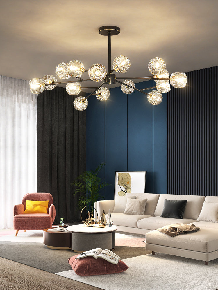 Crystal Ball Round Cluster Chandelier Chandelier