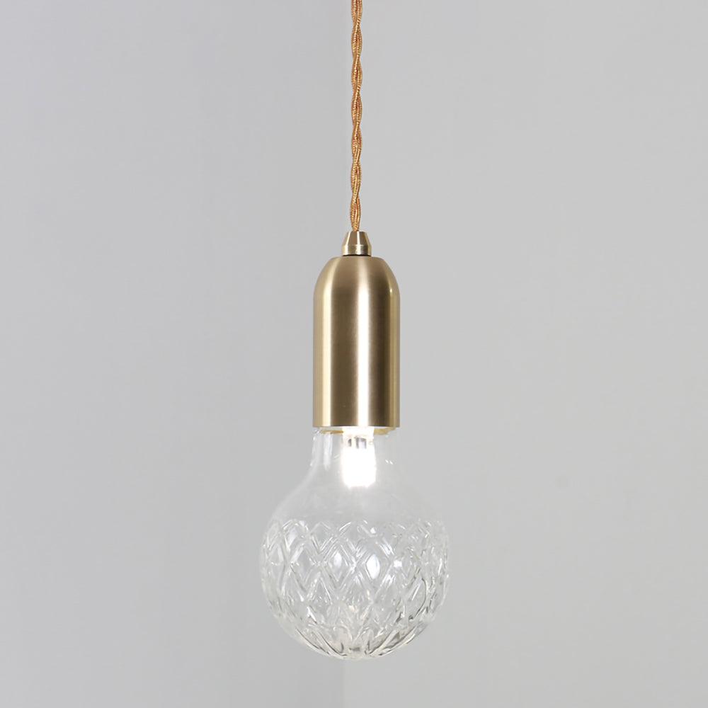Crystal Bulb LED Pendant Lamp ? 3.94″ x H 7.9″ / Dia 10cm x H 20cm / Brass & Clear Pendant light