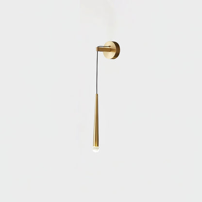 Crystal Conical Wall Lamp Model A Dia 3.9″ x H 26.8″ / Dia 10cm x H 68cm / Brass / Three-Color Changing Light Wall lamp