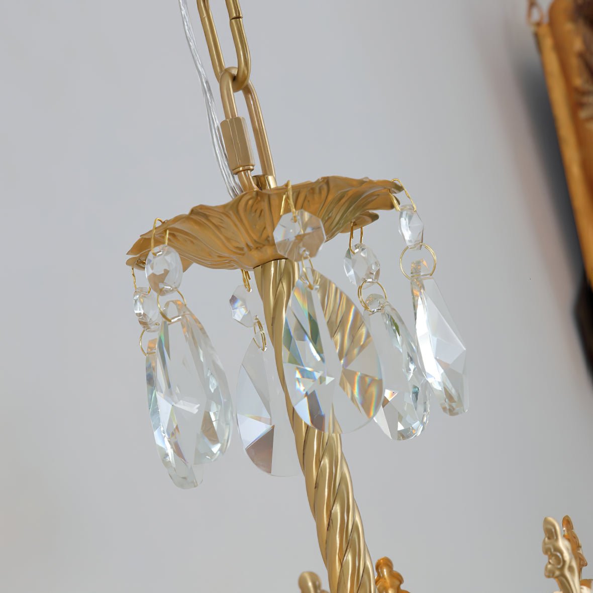 Crystal Crown Wall Light ? 6.3″ x H 24.4″ / Dia 16cm x H 62cm / Copper & Clear crystal Wall lamp