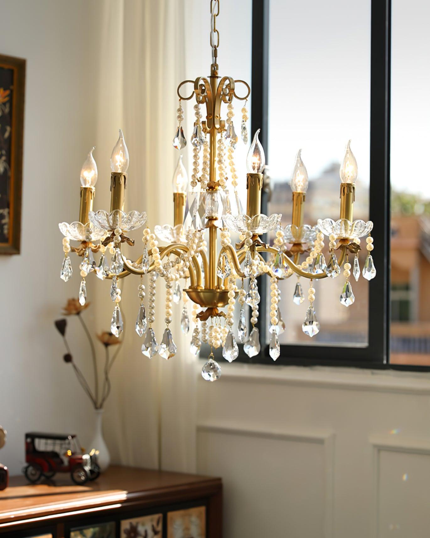 Crystal Pearl Chandelier Chandelier