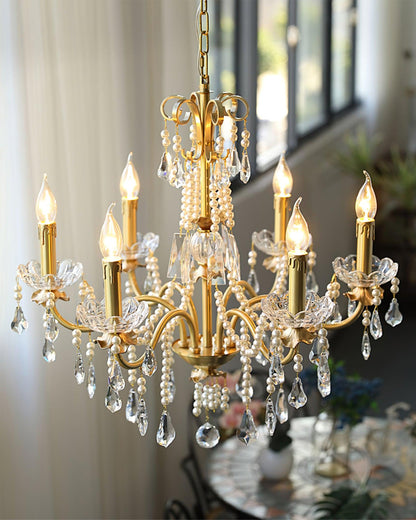 Crystal Pearl Chandelier Chandelier