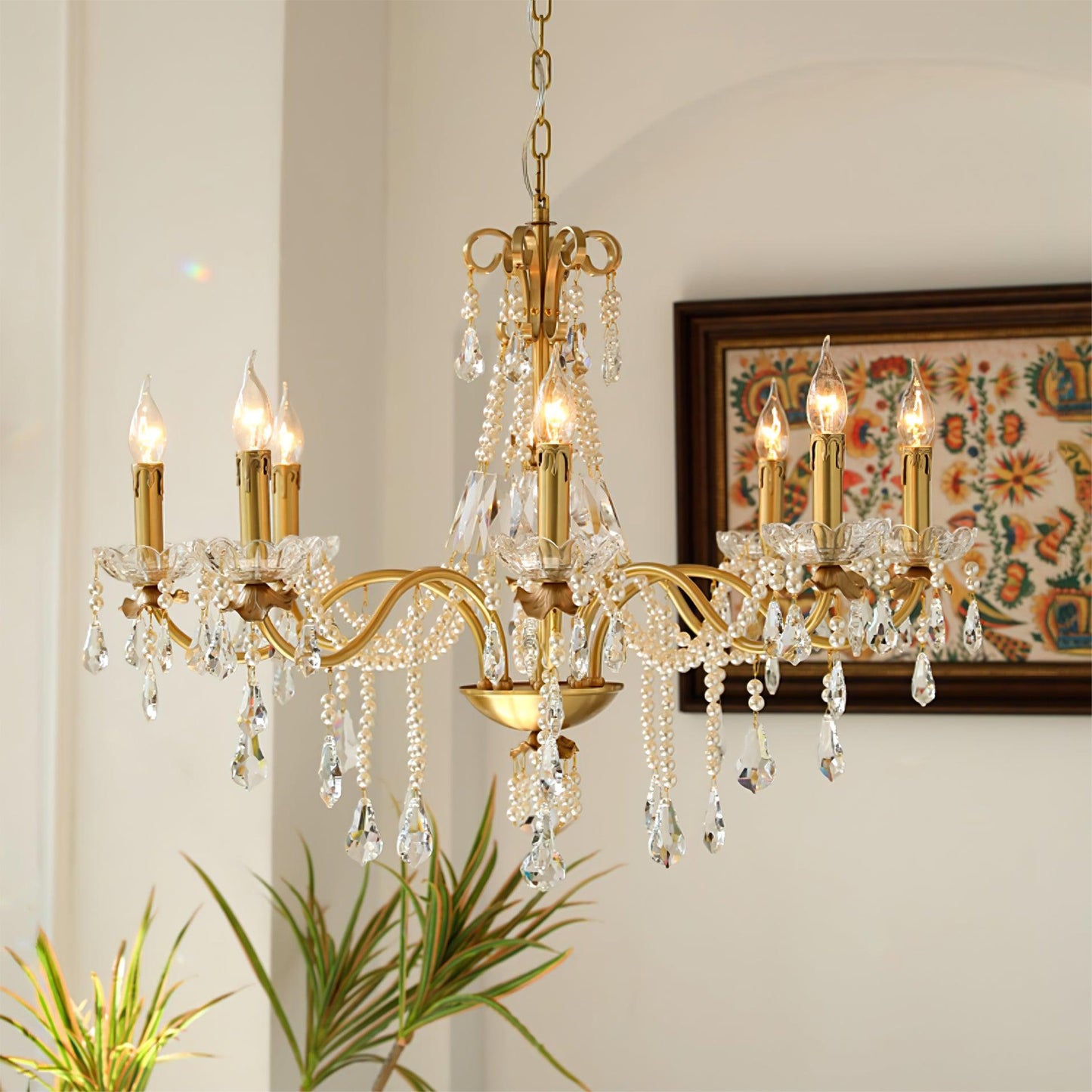 Crystal Pearl Chandelier Chandelier