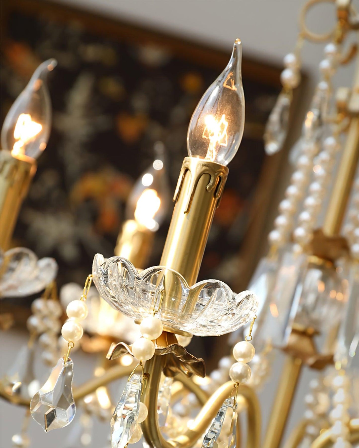Crystal Pearl Chandelier Chandelier